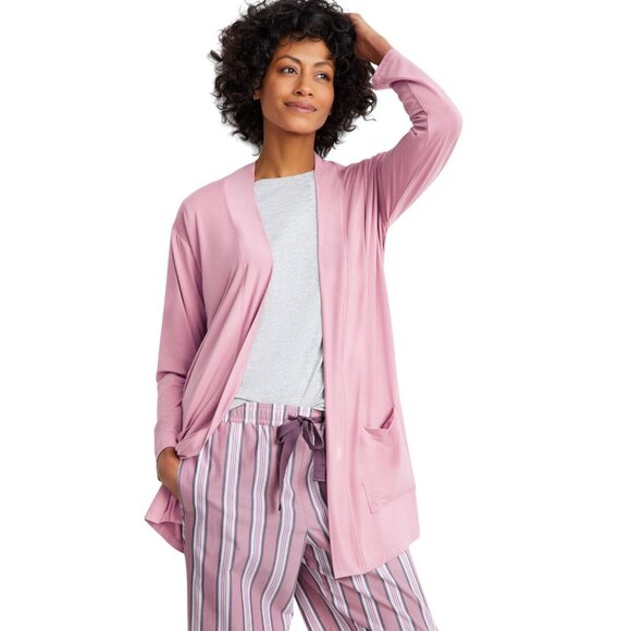 NWT State Of Day Knit Cardigan Open Front 100180255MS Mauve Orchid Purple M - Picture 1 of 5